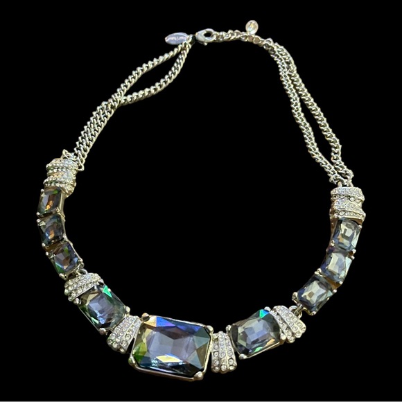 White House Black Market Jewelry - White House black market rhinestone necklace silver